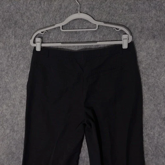 Emporio Armani Women Pants 10 Wide Leg Crop Nylon Textured Black Pockets Casual - Picture 7 of 10